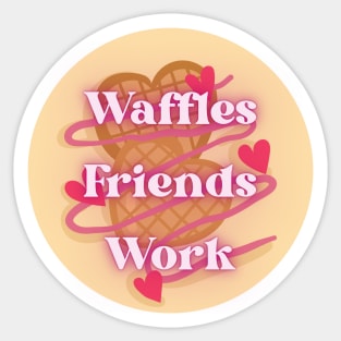 Waffles Friends Work Parks and Recreation Sticker